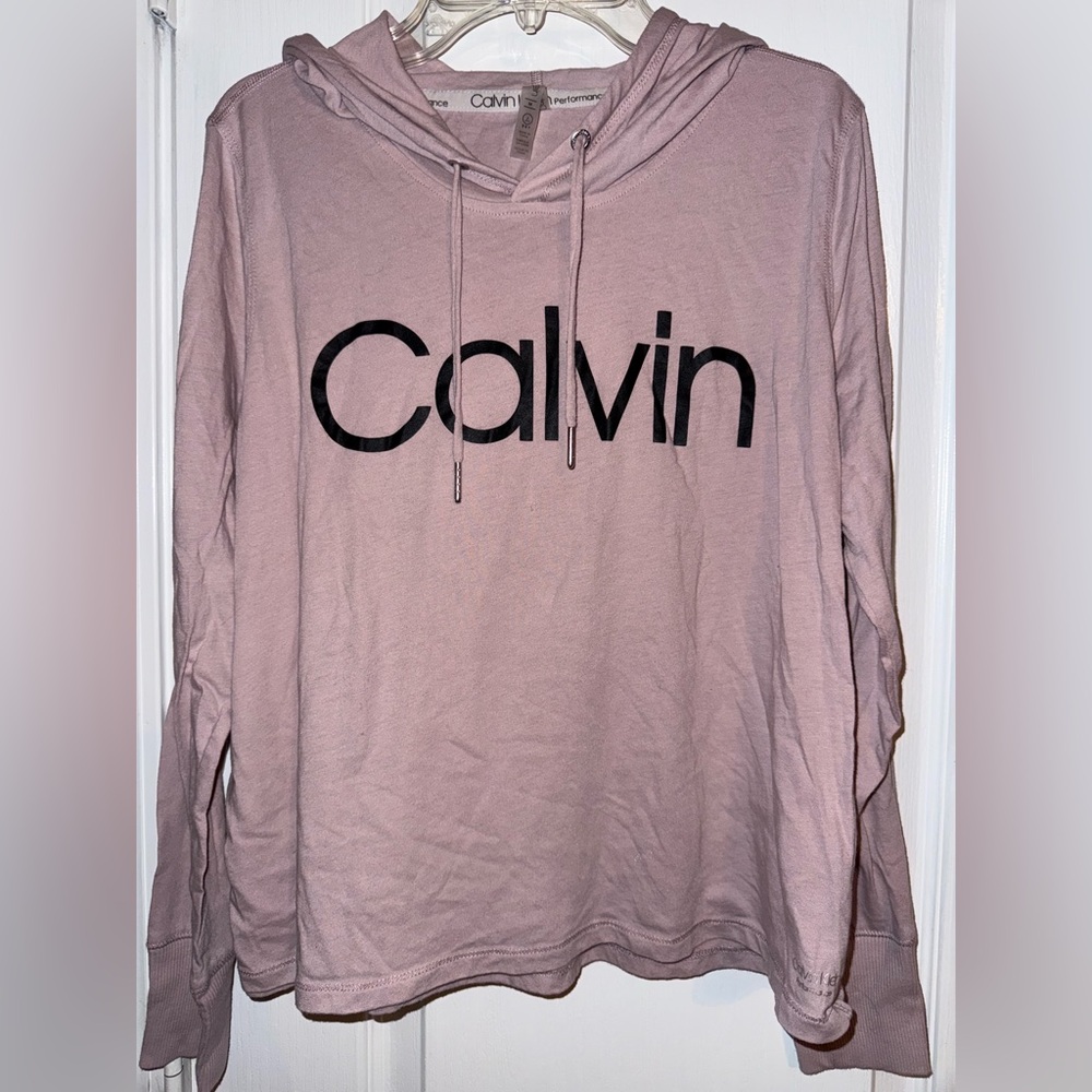 Calvin Klein Performance Pink Lightweight Hoodie Top Size M
